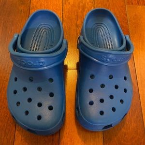 Crocs, blue, youth size 6 (will fit adult size 8)